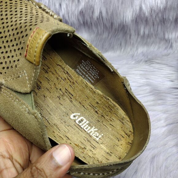 OluKai Moloa Kohana Slip-On Suede Loafers Casual Comfort Shoes Mens Size 8 Brown main image 5